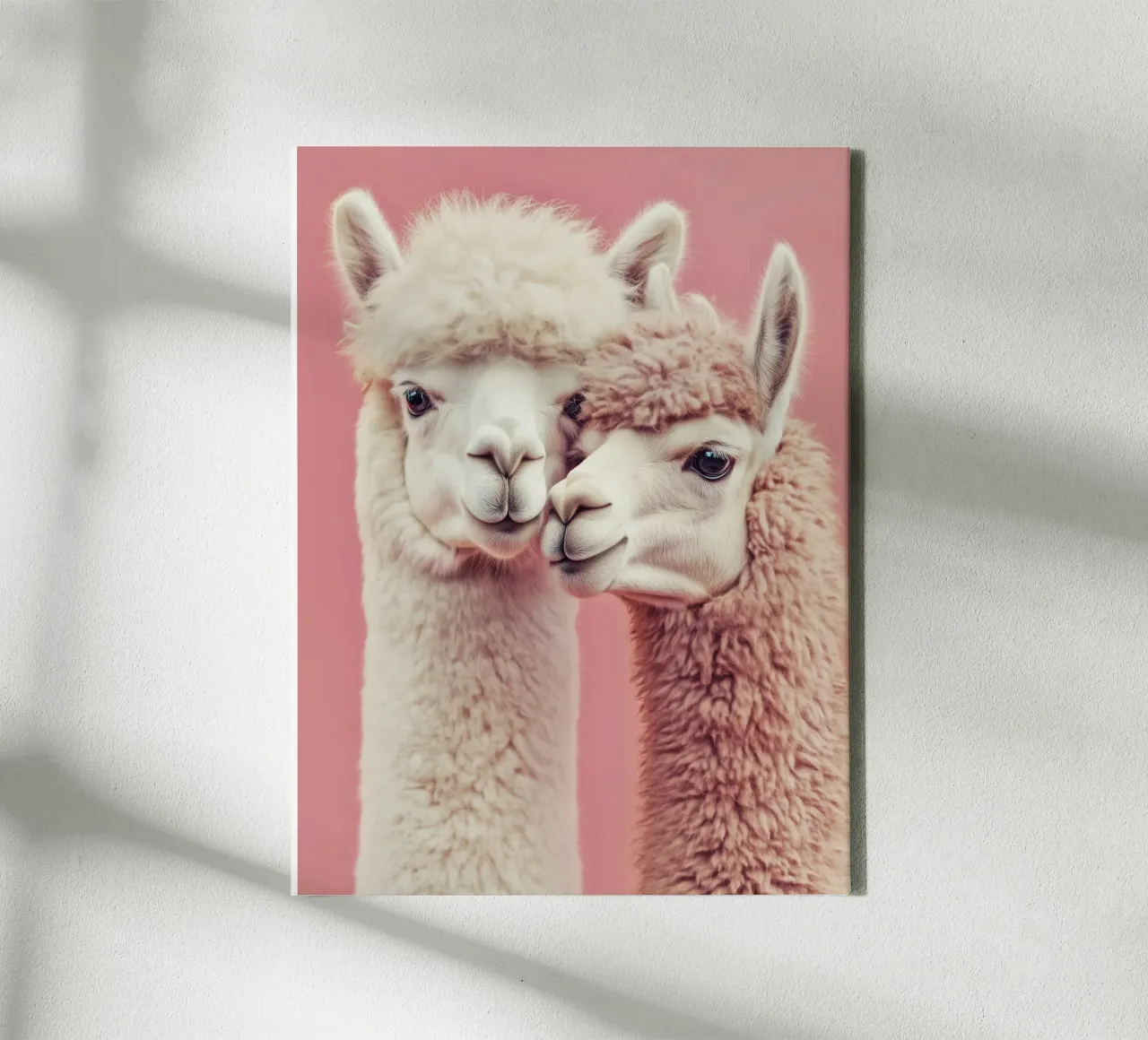 Roze alpaca liefde | Hartverwarmend ontwerp met humor canvas met Baklijst van Autofocus