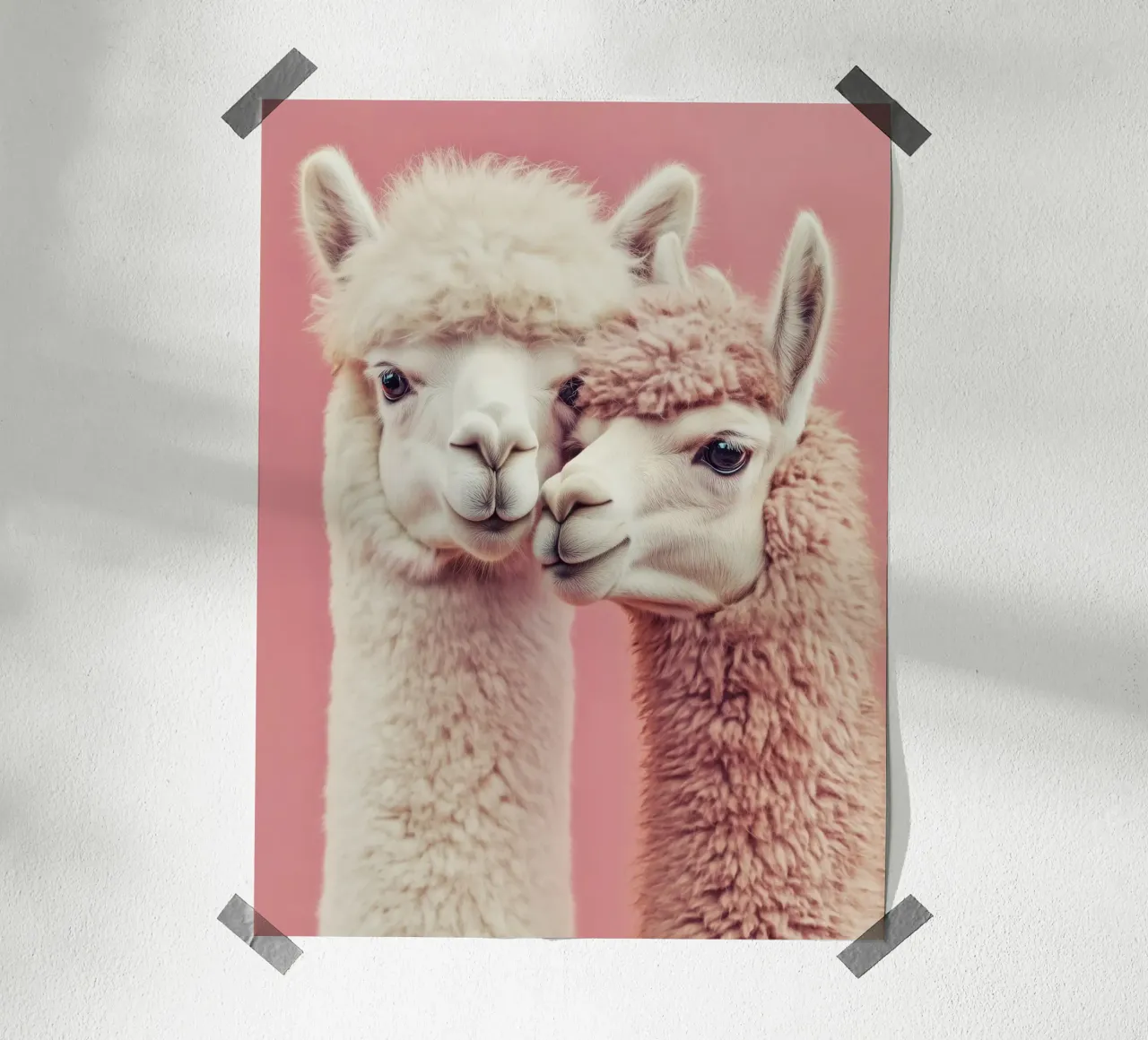 Rosa Alpaka-Liebe | Herzerwärmendes Design mit Humor Poster von Autofocus