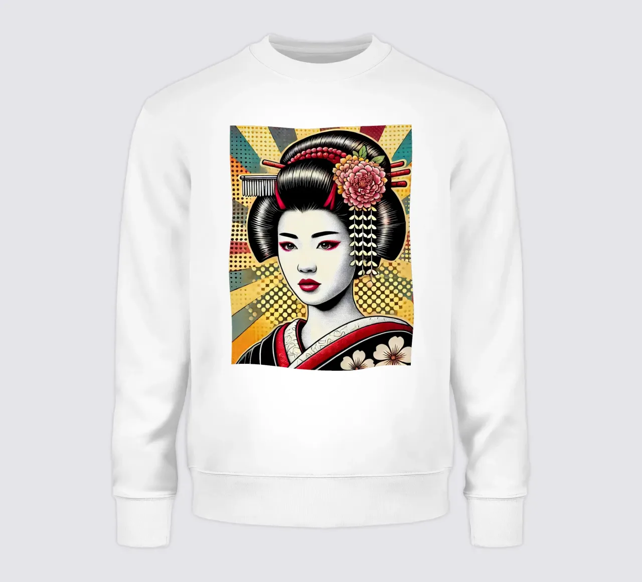Geisha pop art felpa da Digital Naive