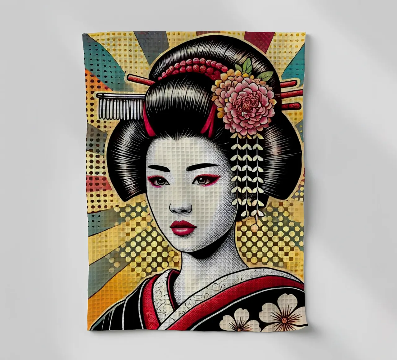 Geisha pop art canovaccio da cucina da Digital Naive