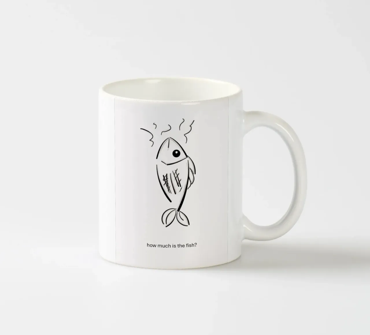 "How Much Is the Fish?" – Sketch tazza in ceramica da B Art