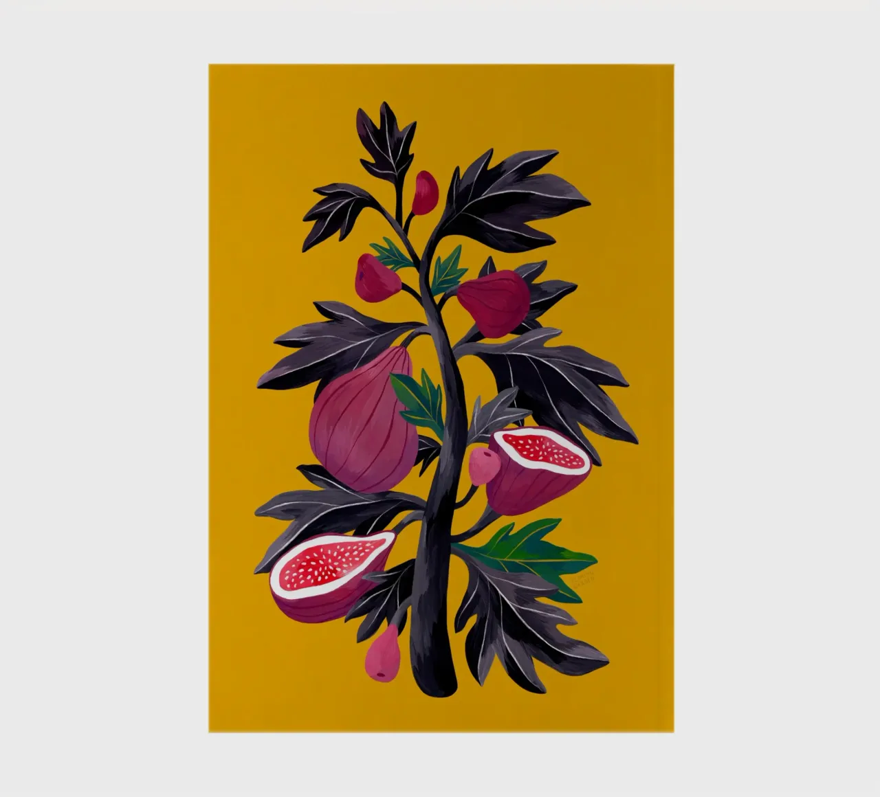 Flaming Garden - Fig Tree notebook by The Artcircle