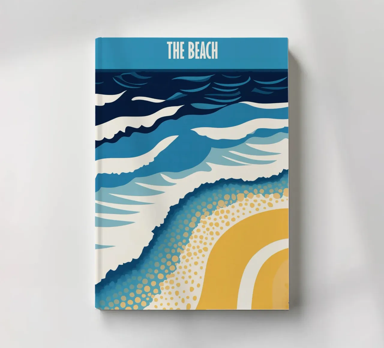 The Beach | Vintage travel poster with a modern twist notebook by Autofocus
