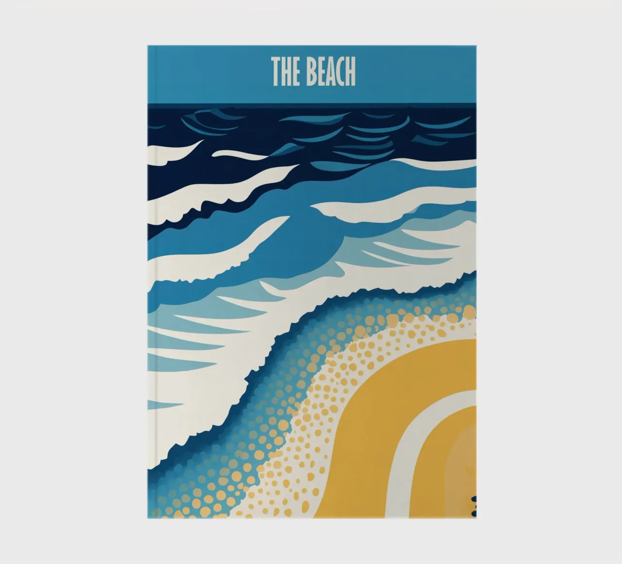The Beach | Vintage travel poster with a modern twist notebook by Autofocus
