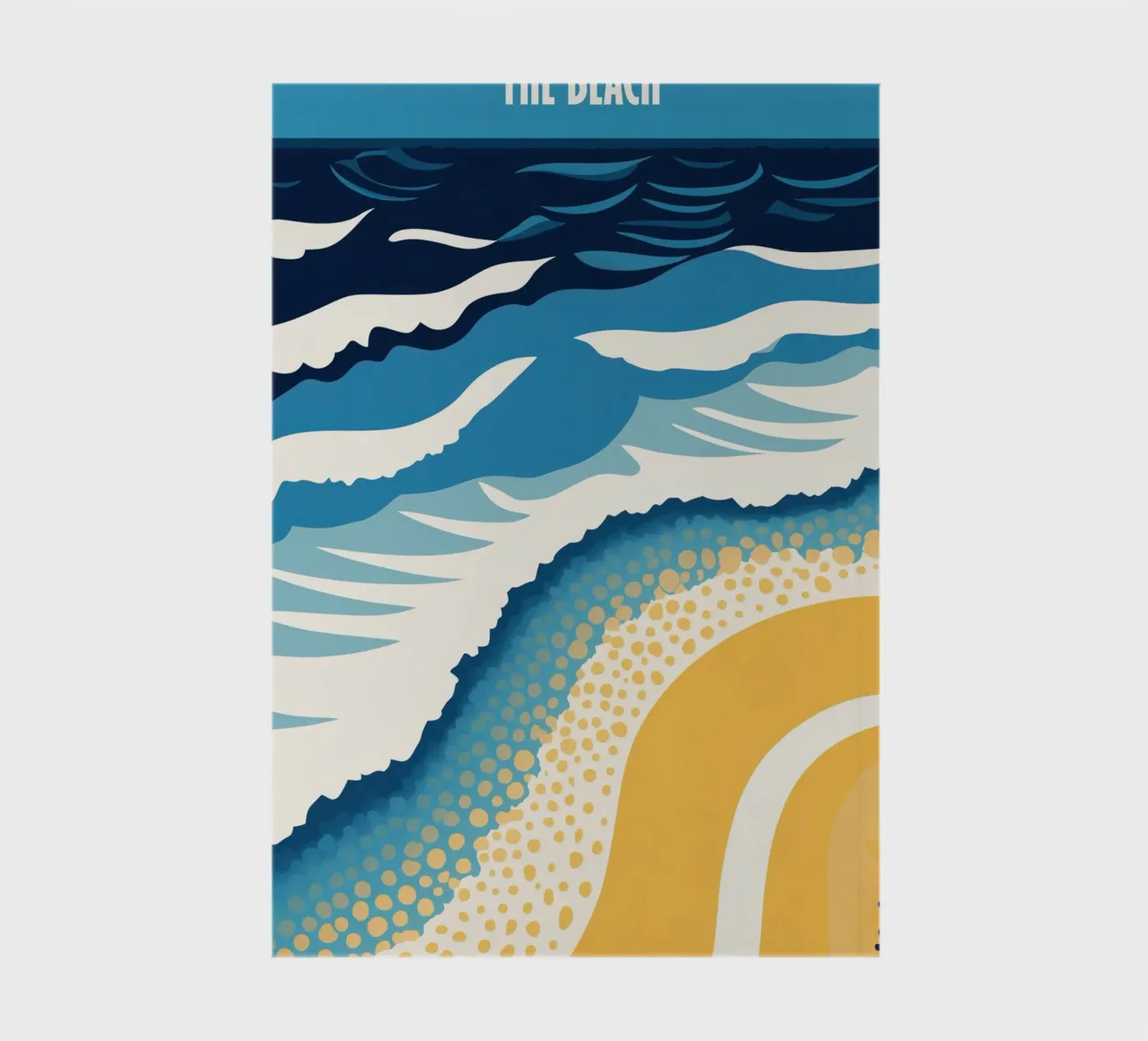 The Beach | Vintage travel poster with a modern twist notebook by Autofocus