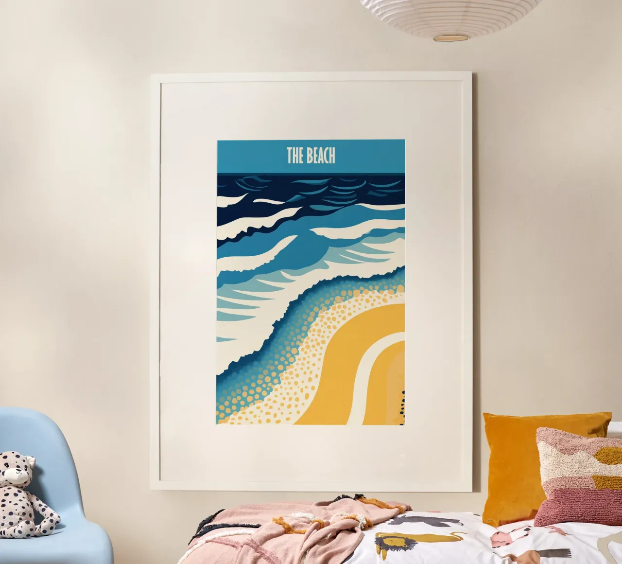 The Beach | Poster di viaggio vintage con un tocco moderno poster da Autofocus