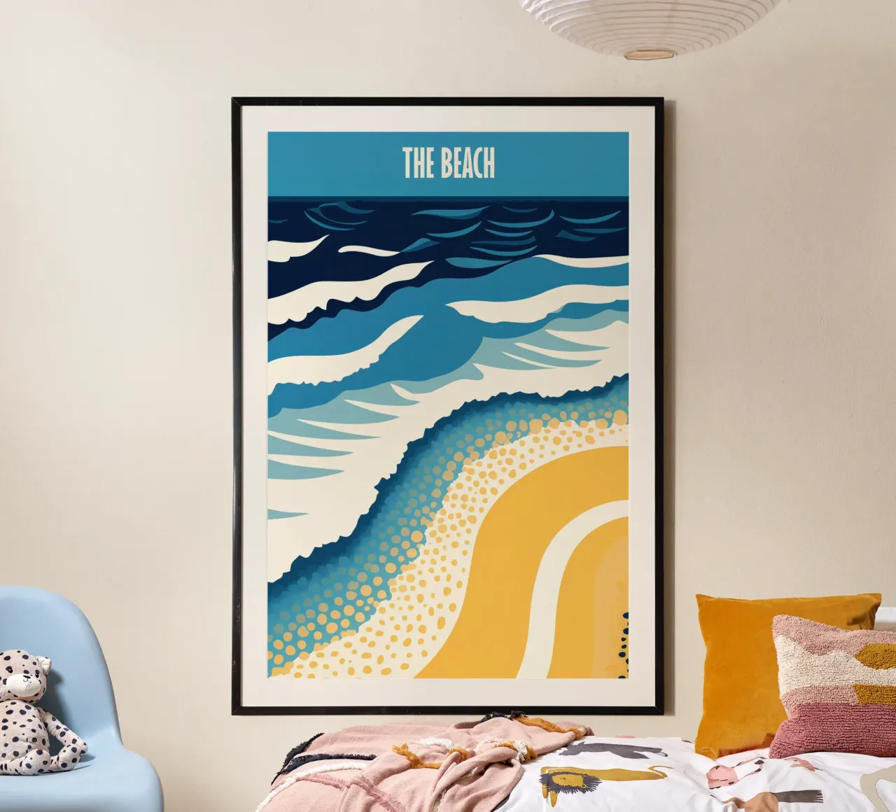 The Beach | Poster di viaggio vintage con un tocco moderno poster da Autofocus