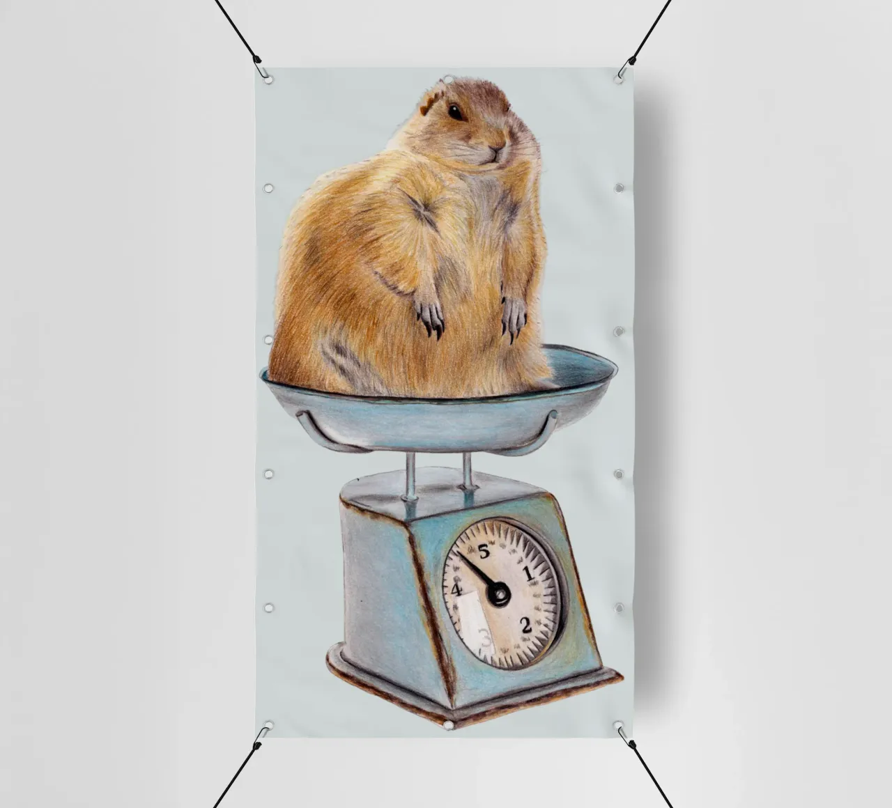 The shock on the scales pvc cover by Graphit und Farbe