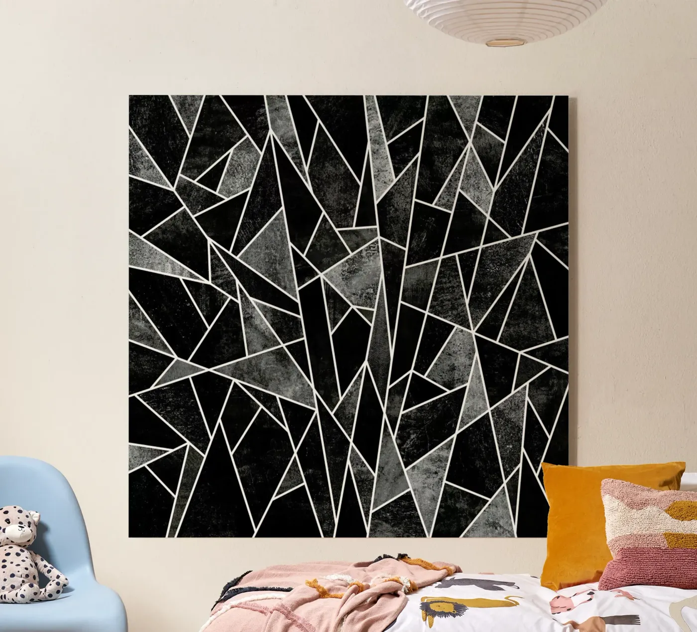 Shattered Black acryl van Elisabeth Fredriksson