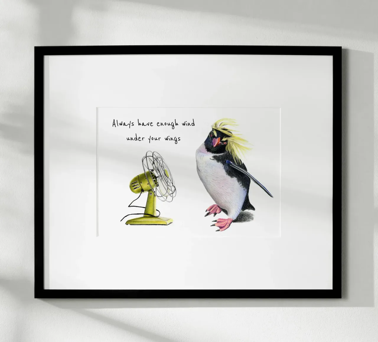 Always have enough wind under your wings poster with aluminum frame by Graphit und Farbe
