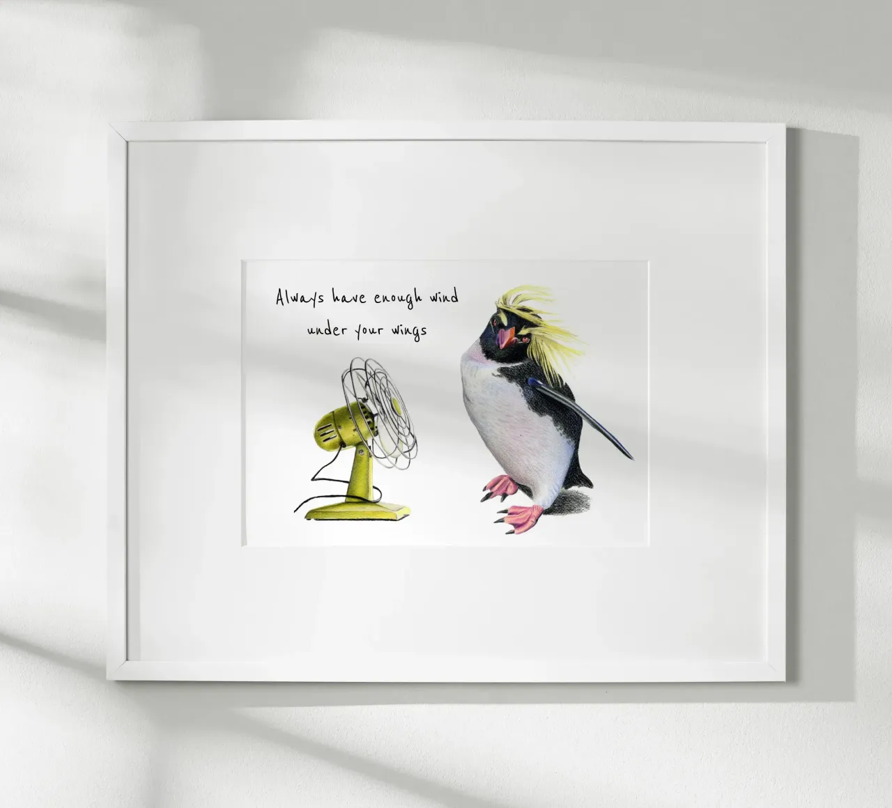 Always have enough wind under your wings poster with aluminum frame by Graphit und Farbe