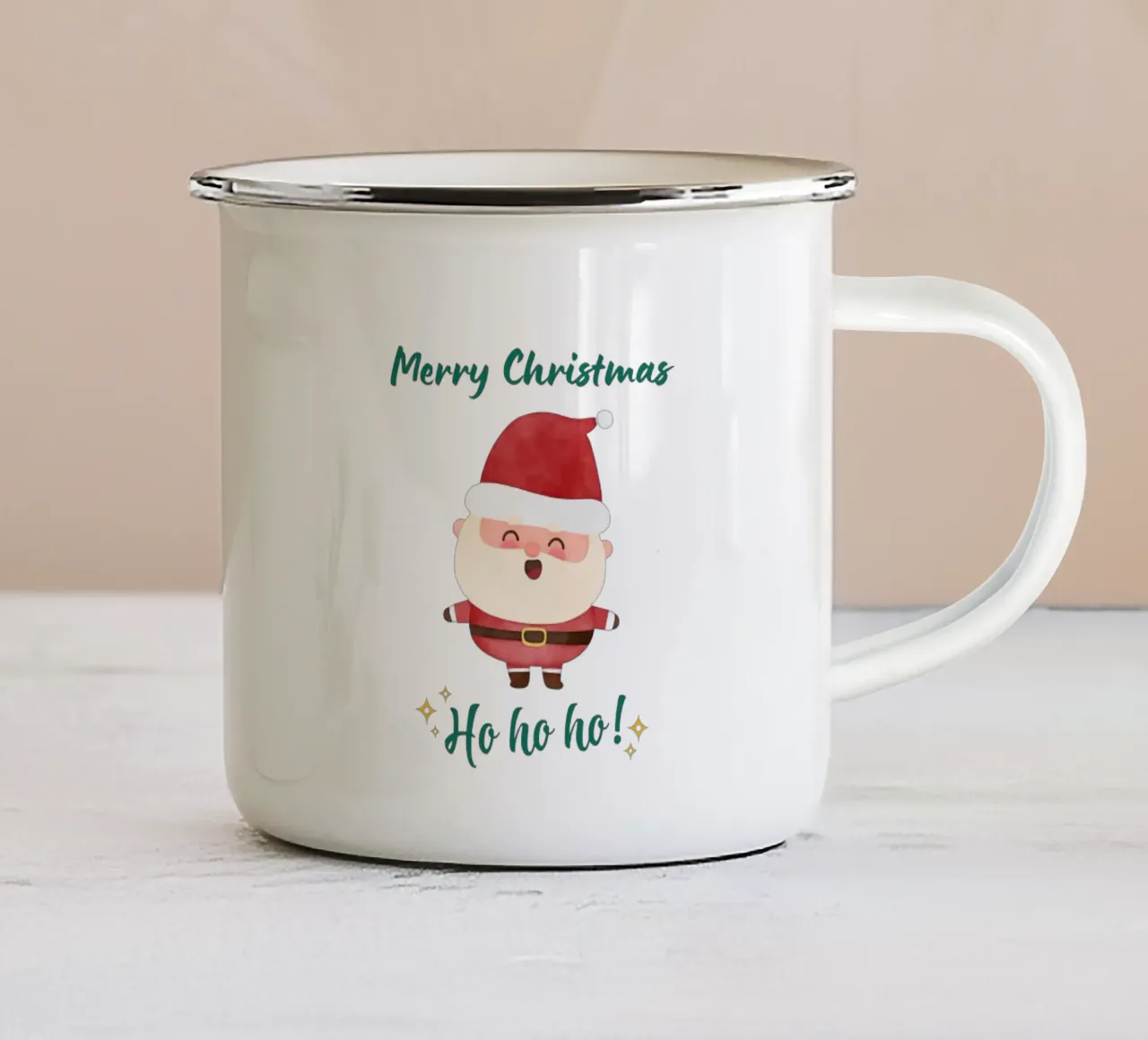 Santa In Town tazza in smalto da Dreamer10