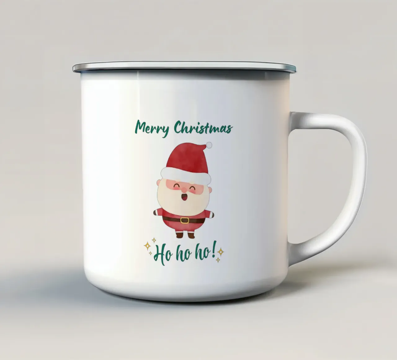 Santa In Town tazza in smalto da Dreamer10