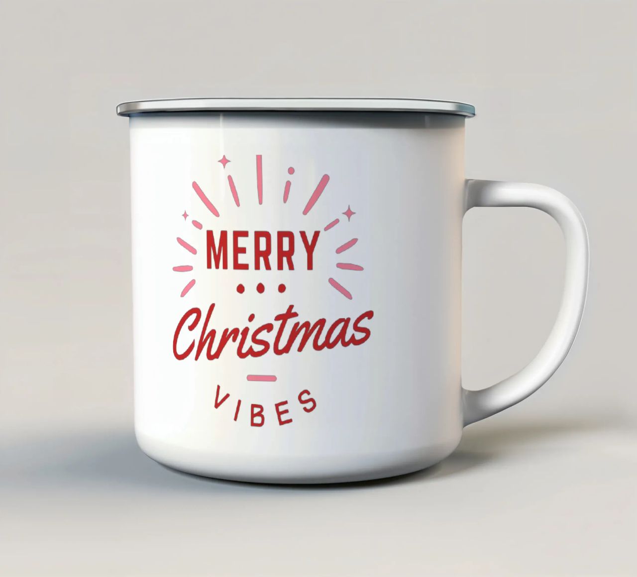 Merry Christmas Vibes tazza in smalto da Dreamer10