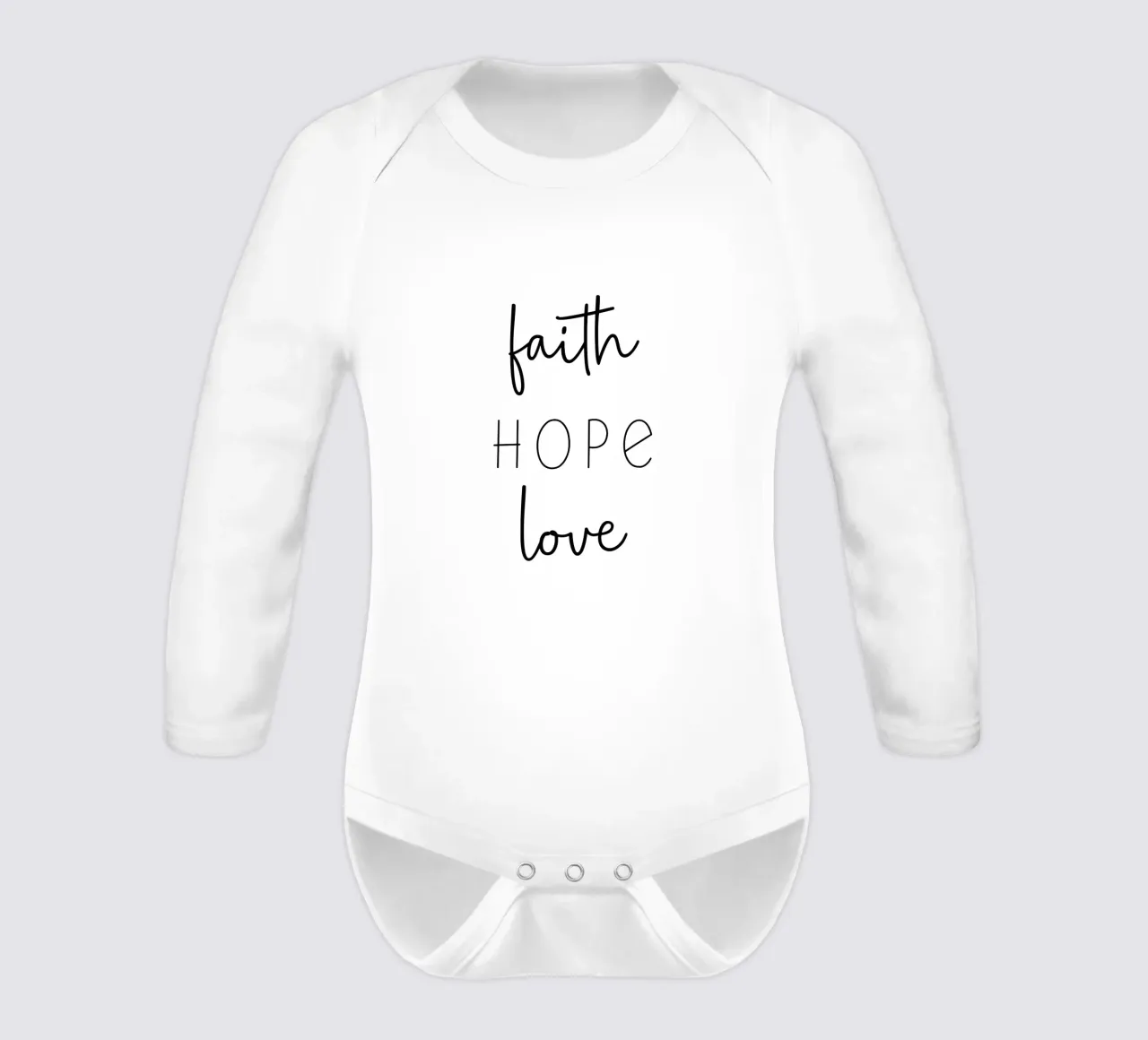 Glaube Hoffnung Liebe Langarm Babybody von Shark Printables