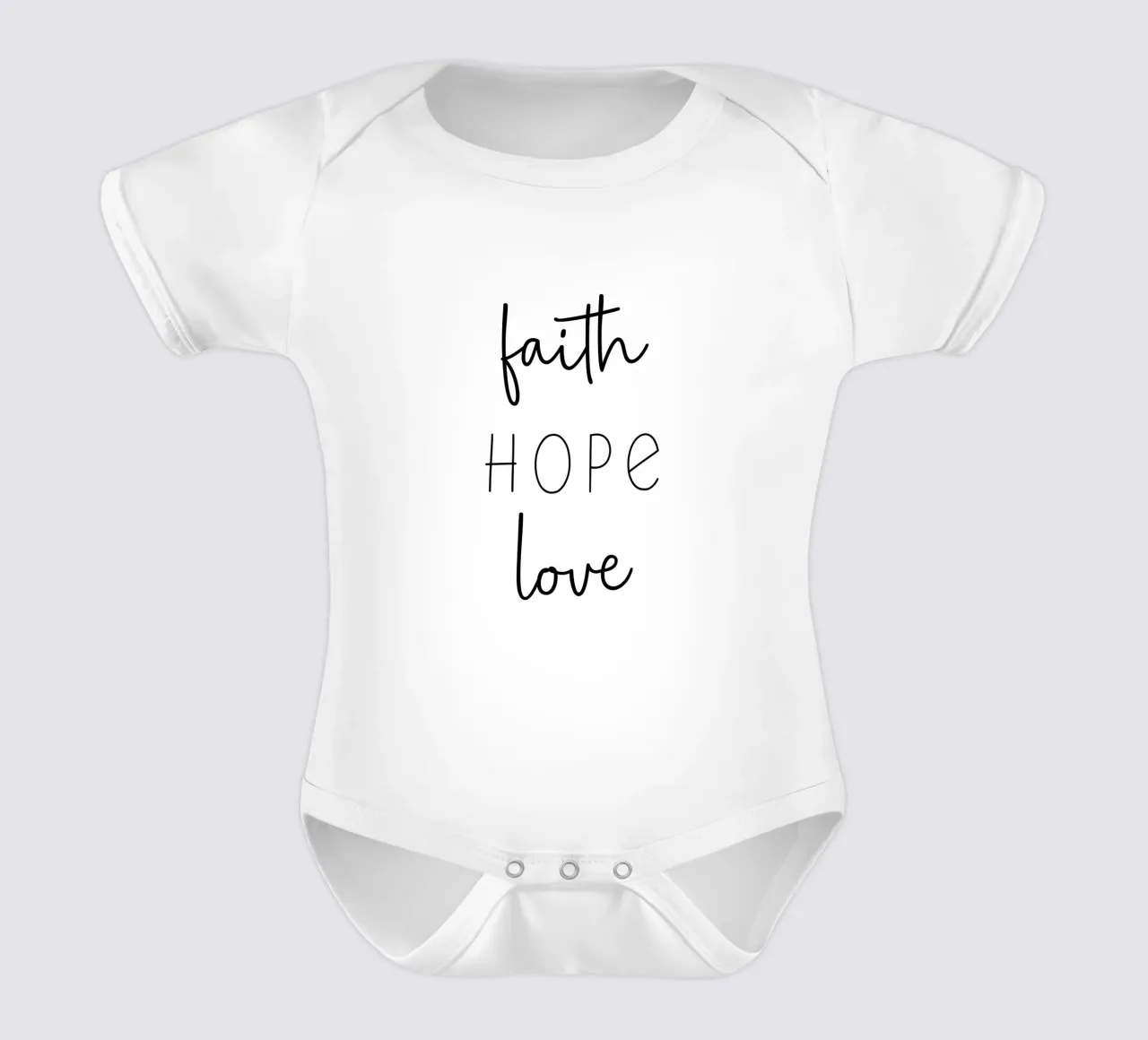Glaube Hoffnung Liebe Kurzarm Babybody von Shark Printables