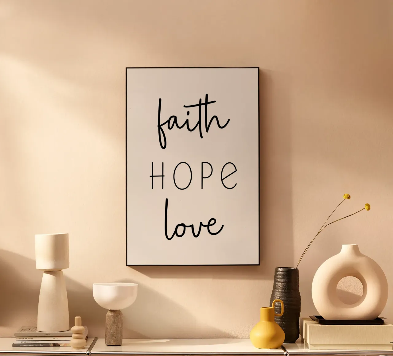 Fede Speranza Amore alluminio dibond da Shark Printables
