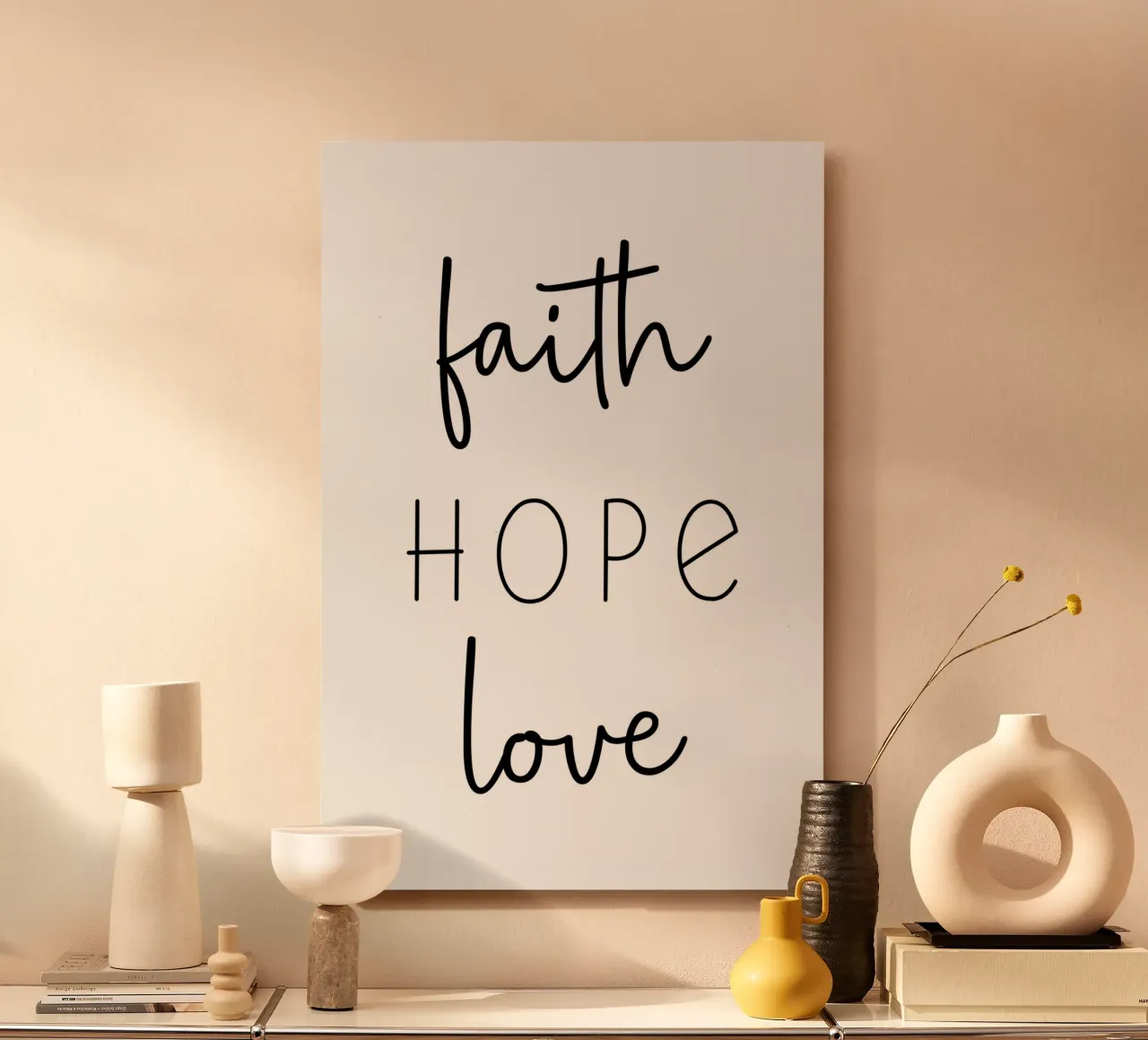 Fede Speranza Amore alluminio dibond da Shark Printables