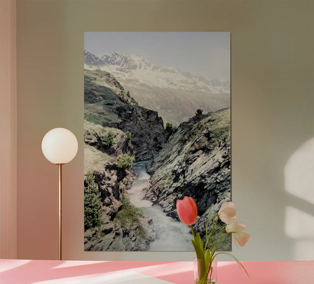 Alpenfluss poster con telaio in plastica da Sarah Bühler