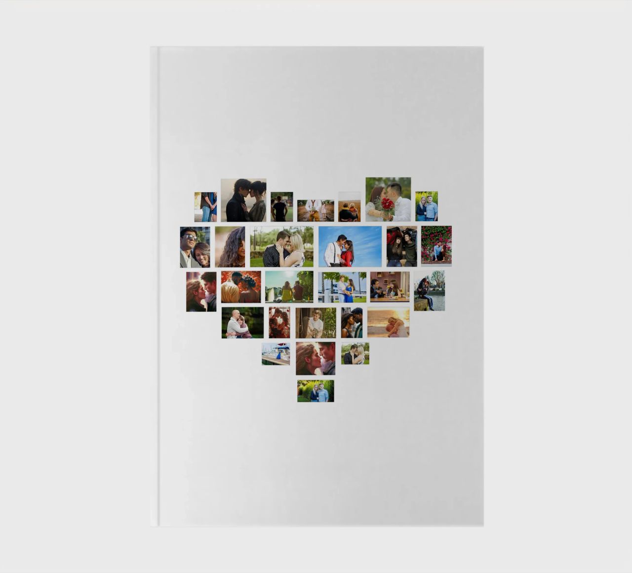 Personalisierte Liebe Herz benutzerdefinierte 28 Valentine Foto-Collage Notizbuch von Shark Printables