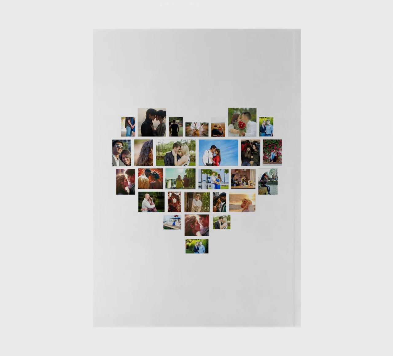 Personalisierte Liebe Herz benutzerdefinierte 28 Valentine Foto-Collage Notizbuch von Shark Printables