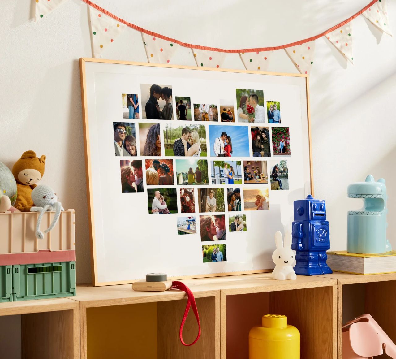Personalisierte Liebe Herz benutzerdefinierte 28 Valentine Foto-Collage Poster von Shark Printables