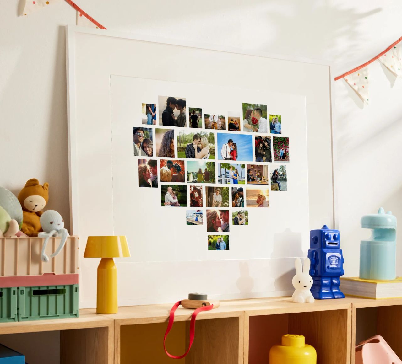 Personalisierte Liebe Herz benutzerdefinierte 28 Valentine Foto-Collage Poster von Shark Printables