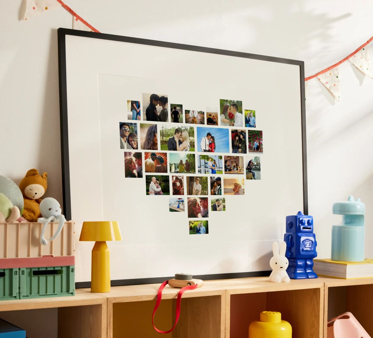 Personalisierte Liebe Herz benutzerdefinierte 28 Valentine Foto-Collage Poster von Shark Printables