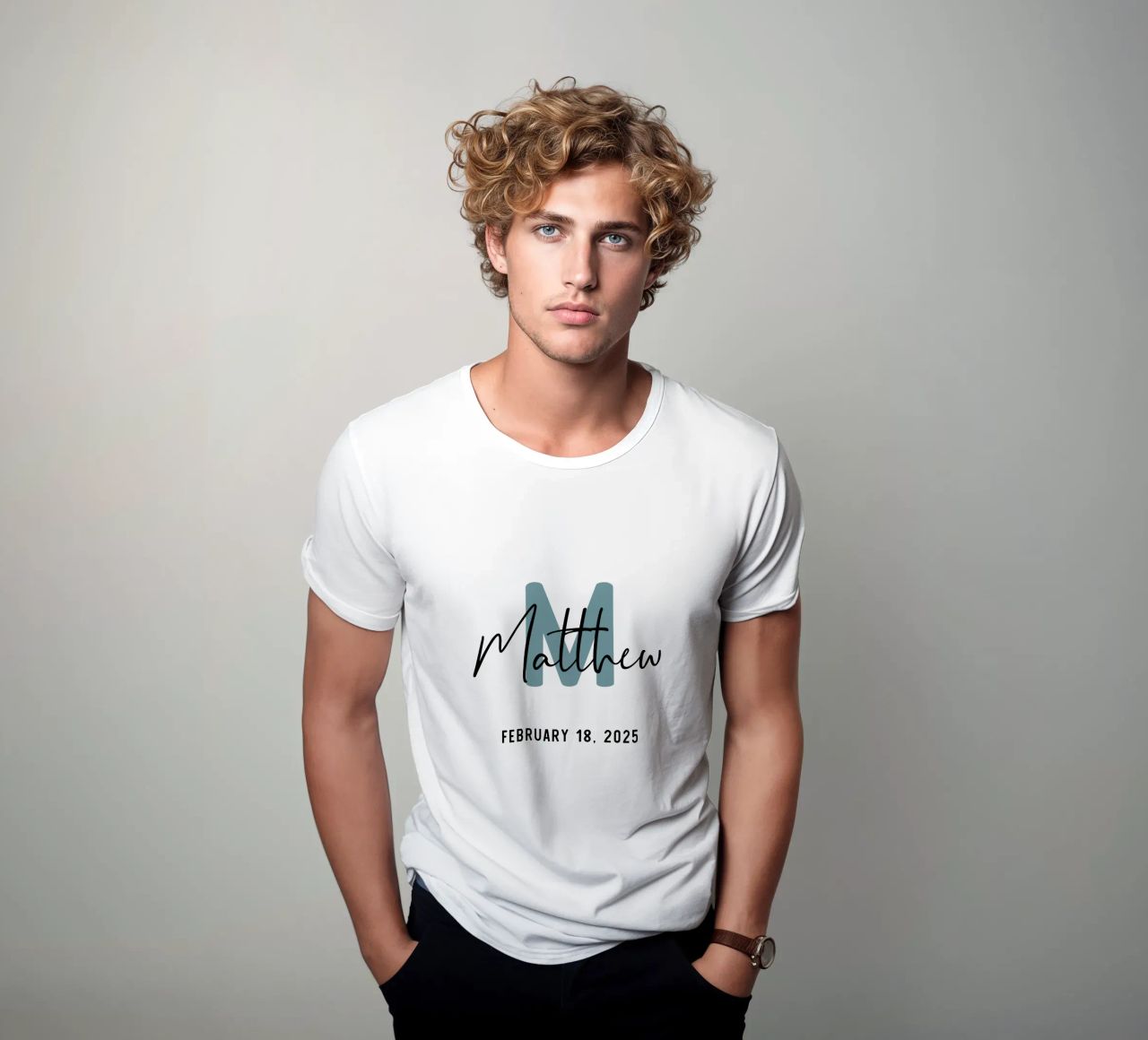 Personalized Custom Initial Name t-shirt by Shark Printables