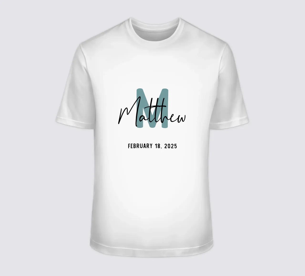 Personalisierter Name mit Initialen T-Shirt von Shark Printables