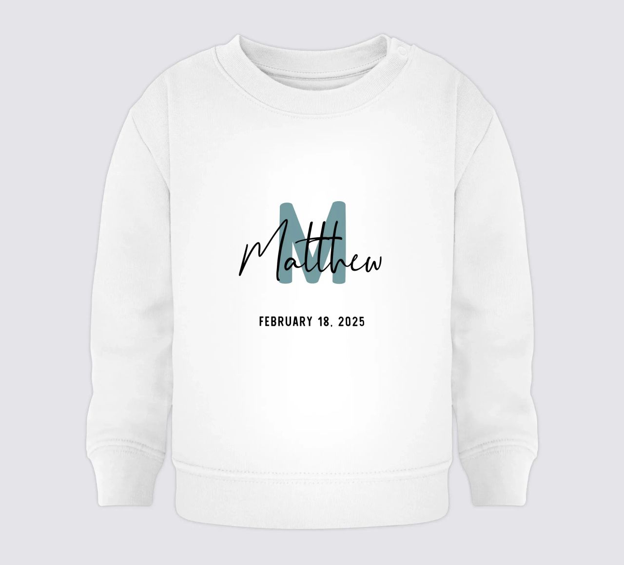 Nome iniziale personalizzato felpa neonato da Shark Printables
