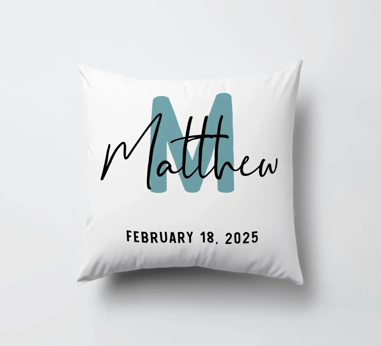 Nome iniziale personalizzato cuscino da Shark Printables