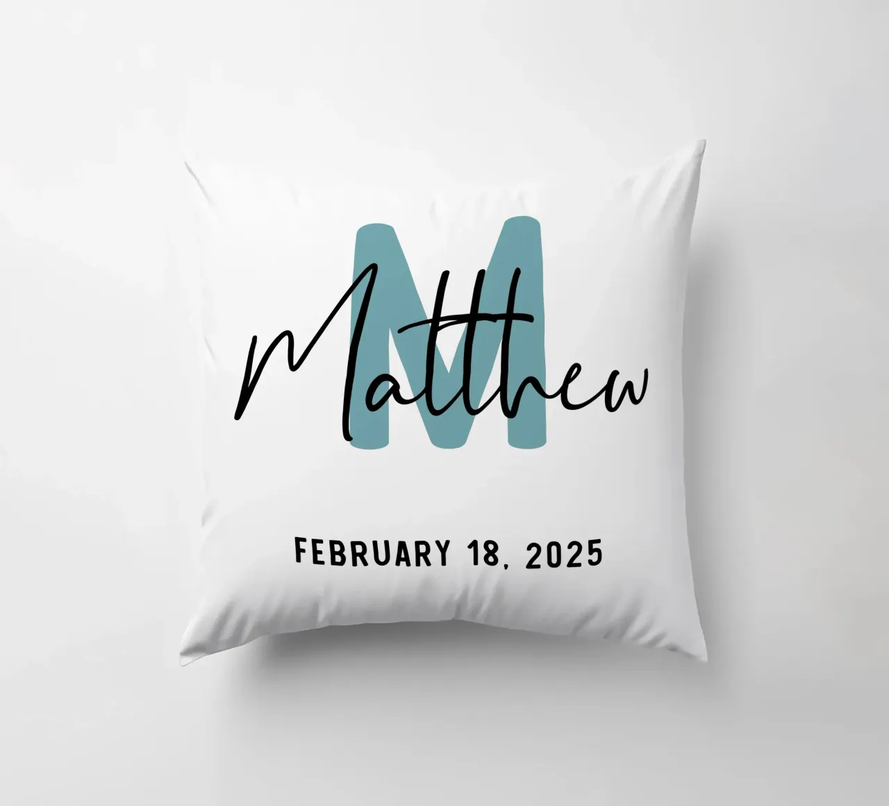 Nome iniziale personalizzato cuscino da Shark Printables