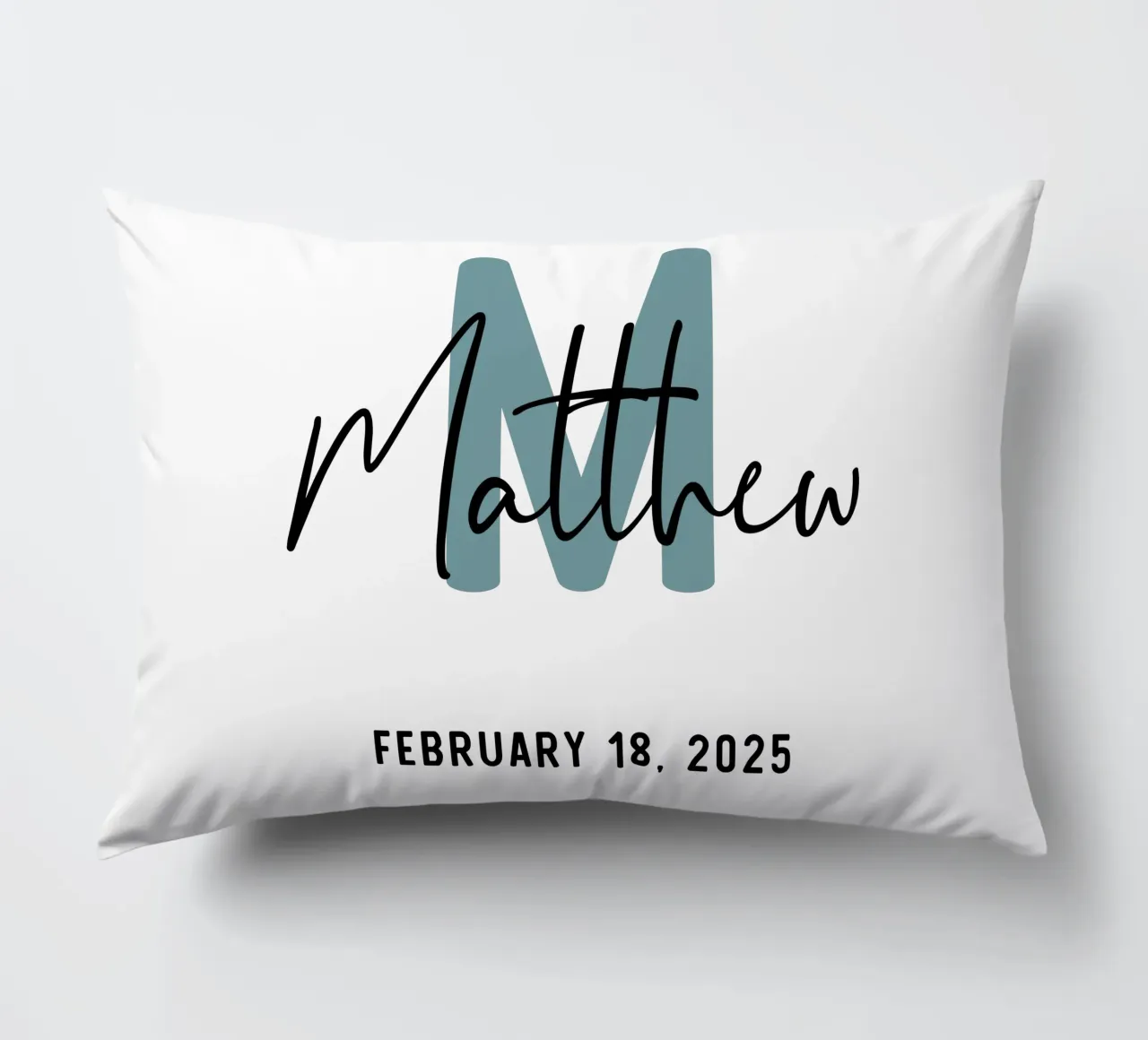 Nome iniziale personalizzato cuscino da Shark Printables