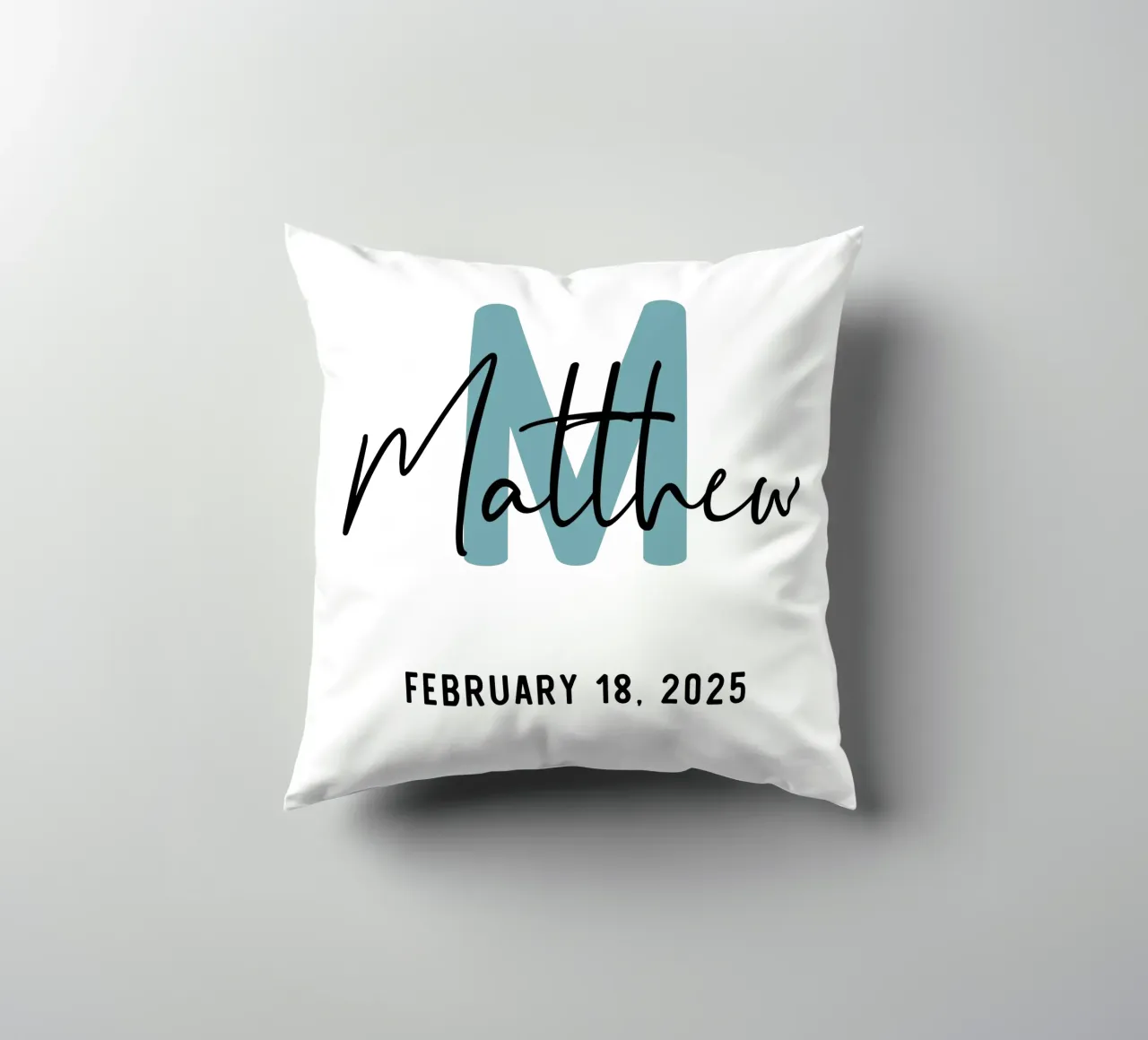 Nome iniziale personalizzato cuscino da Shark Printables