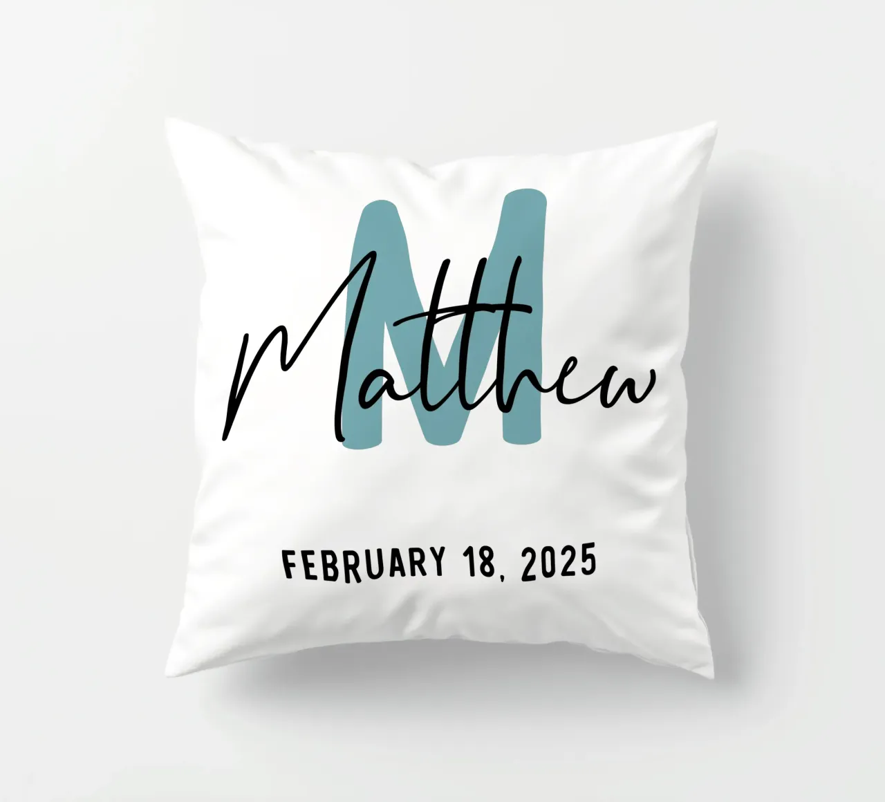 Nome iniziale personalizzato cuscino da Shark Printables