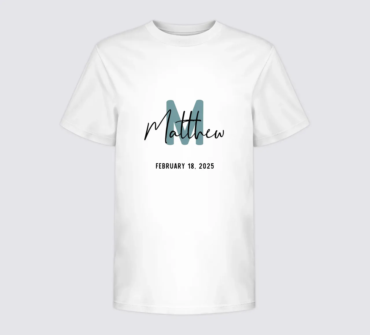 Personalisierter Name mit Initialen Kinder T-Shirt von Shark Printables