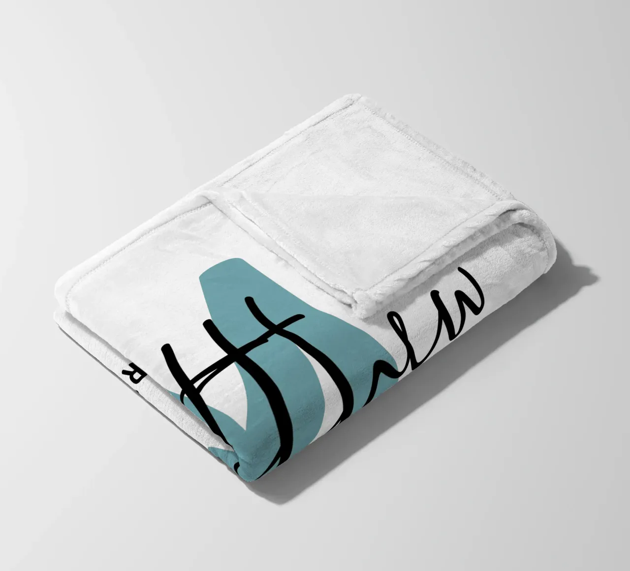 Personnalisé Nom initial personnalisé plaid polaire de Shark Printables