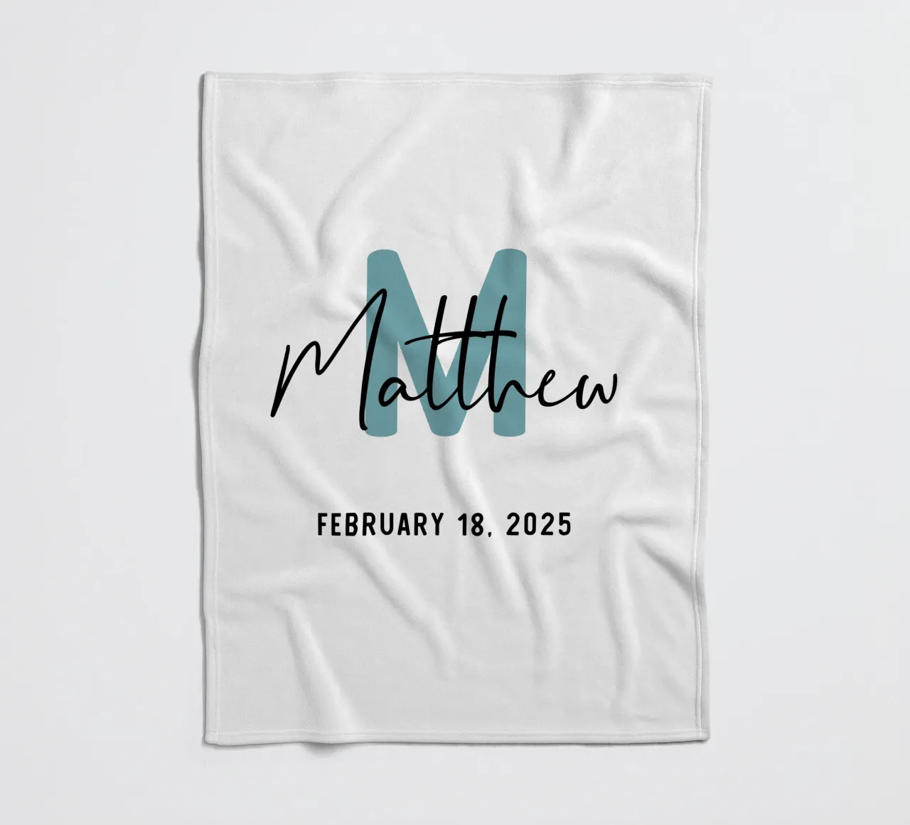 Personalisierter Name mit Initialen Fleecedecke von Shark Printables