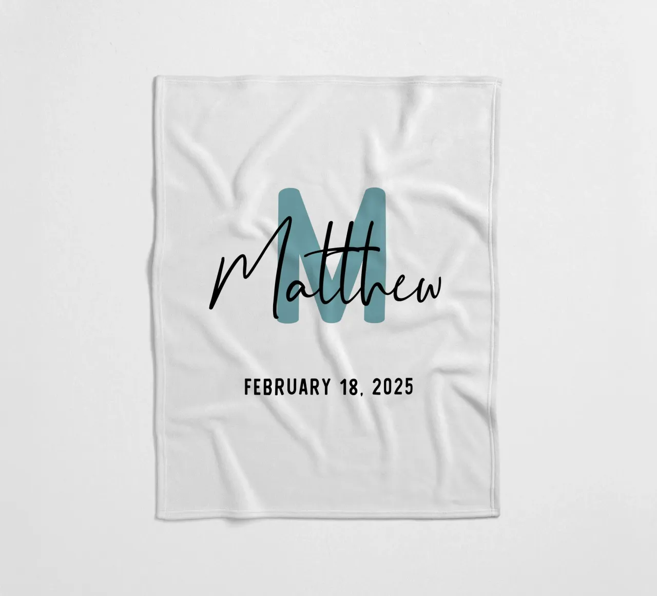 Nome iniziale personalizzato coperta in pile da Shark Printables