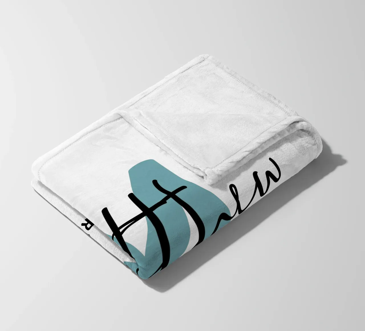Personnalisé Nom initial personnalisé plaid polaire de Shark Printables