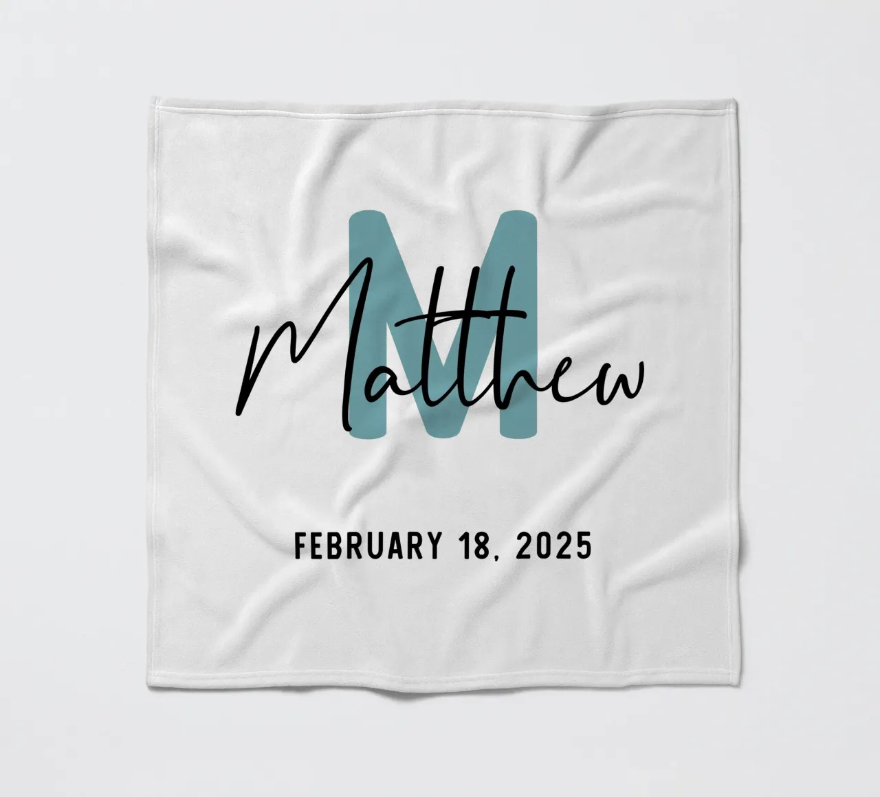 Personalisierter Name mit Initialen Fleecedecke von Shark Printables