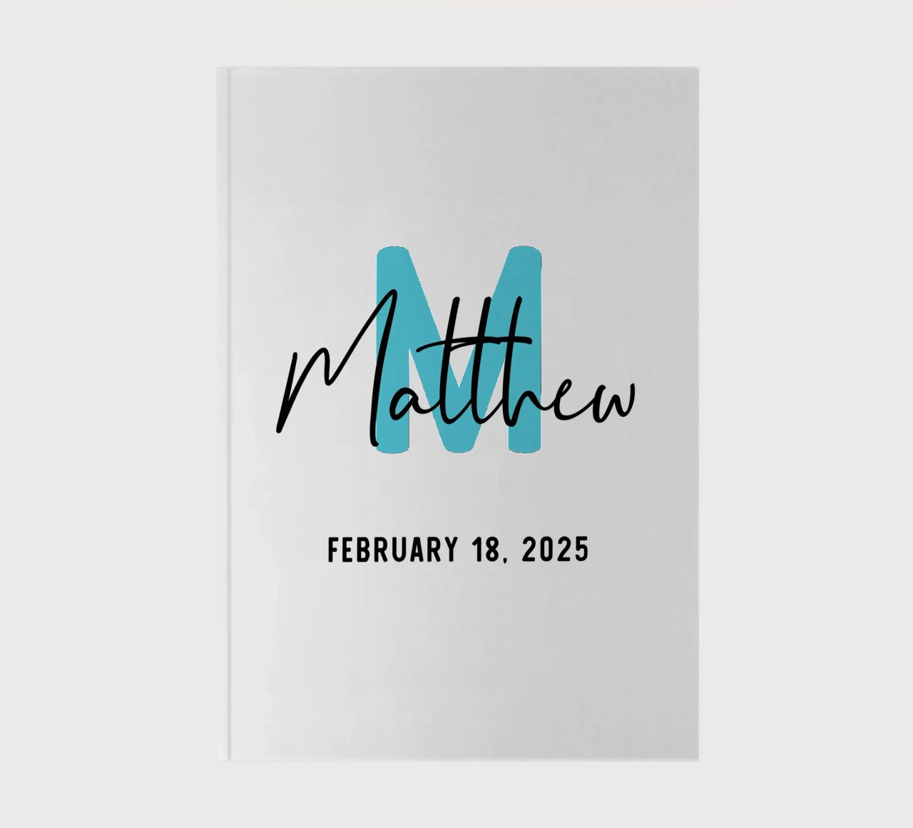 Personalized Custom Initial Name notebook by Shark Printables