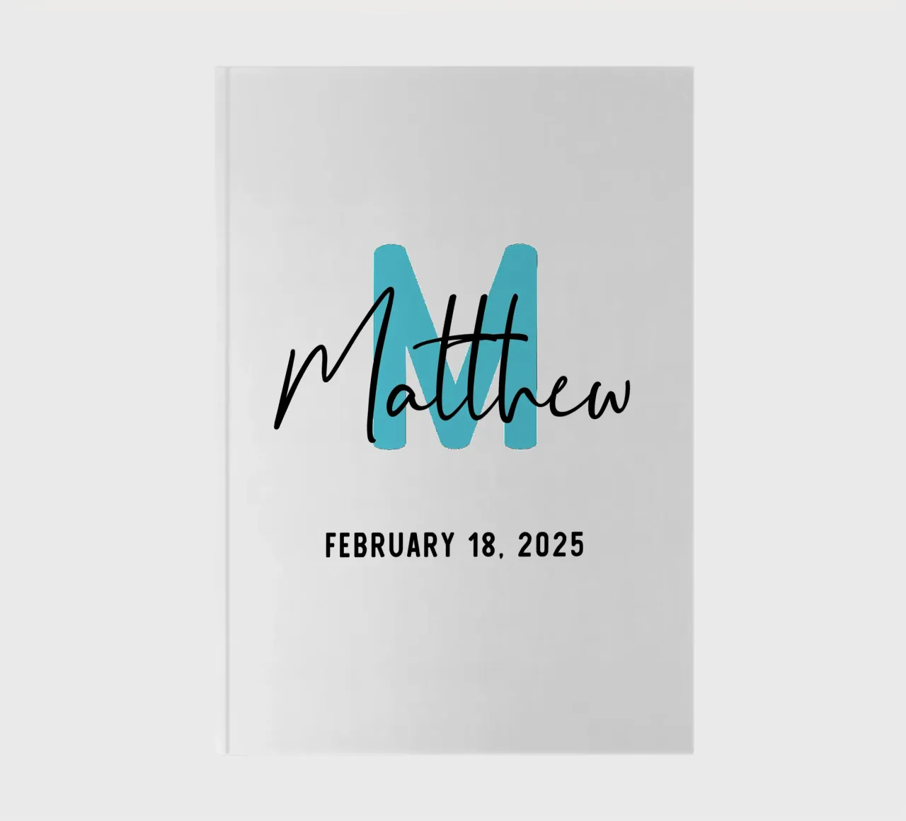 Personalisierter Name mit Initialen Notizbuch von Shark Printables