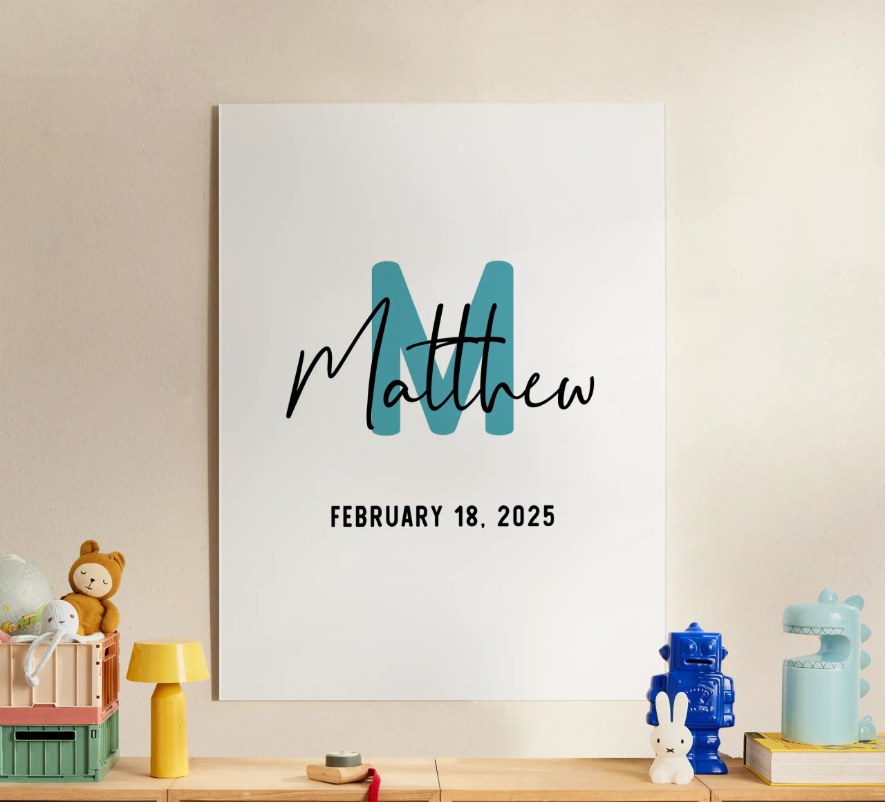 Personalized Custom Initial Name acrylic glass by Shark Printables