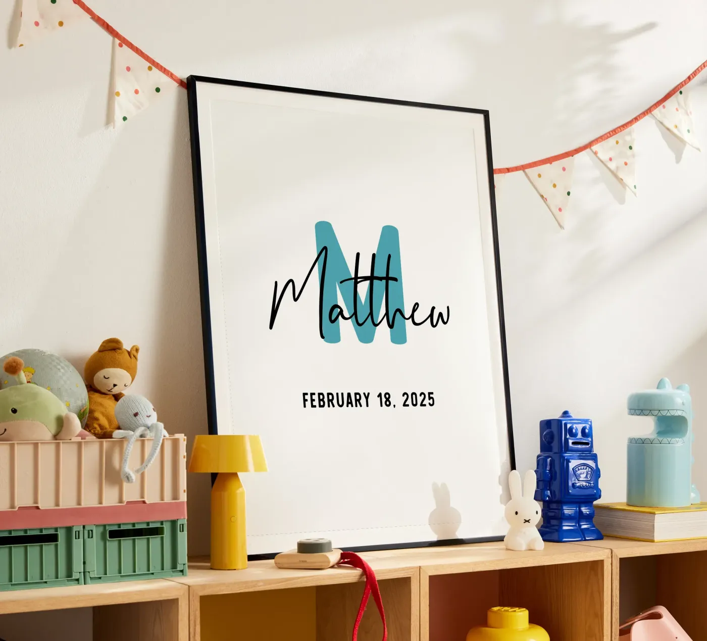 Personnalisé Nom initial personnalisé poster de Shark Printables