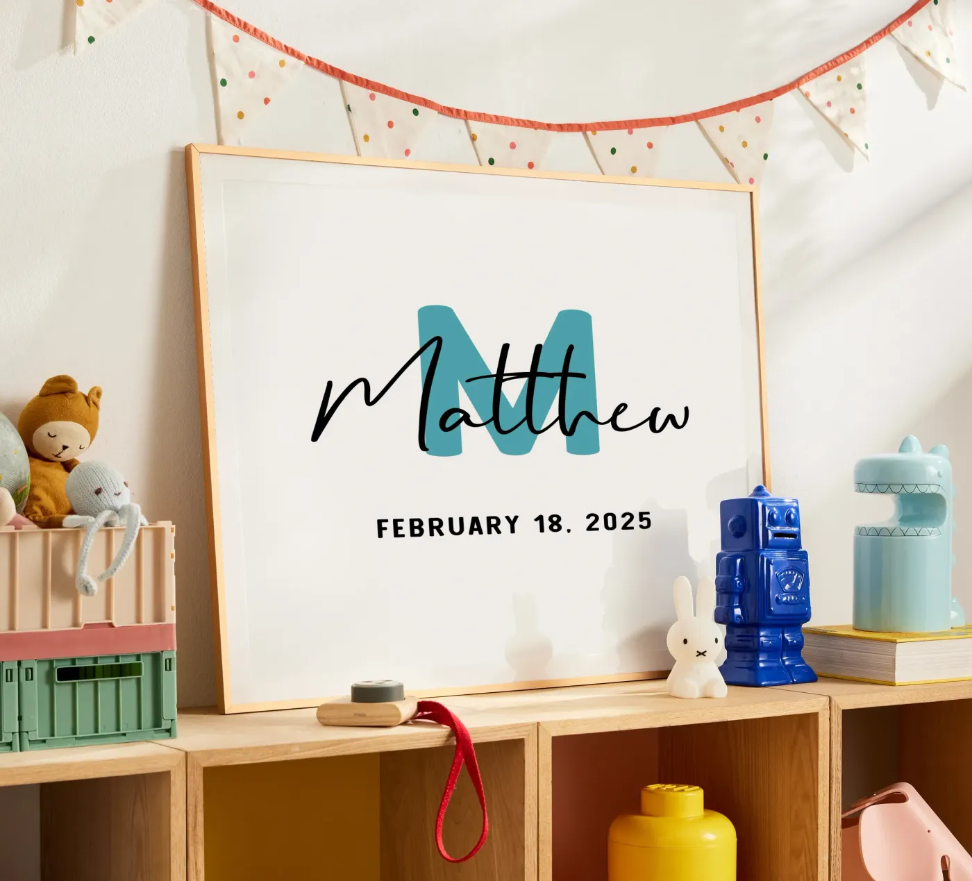 Personnalisé Nom initial personnalisé poster de Shark Printables