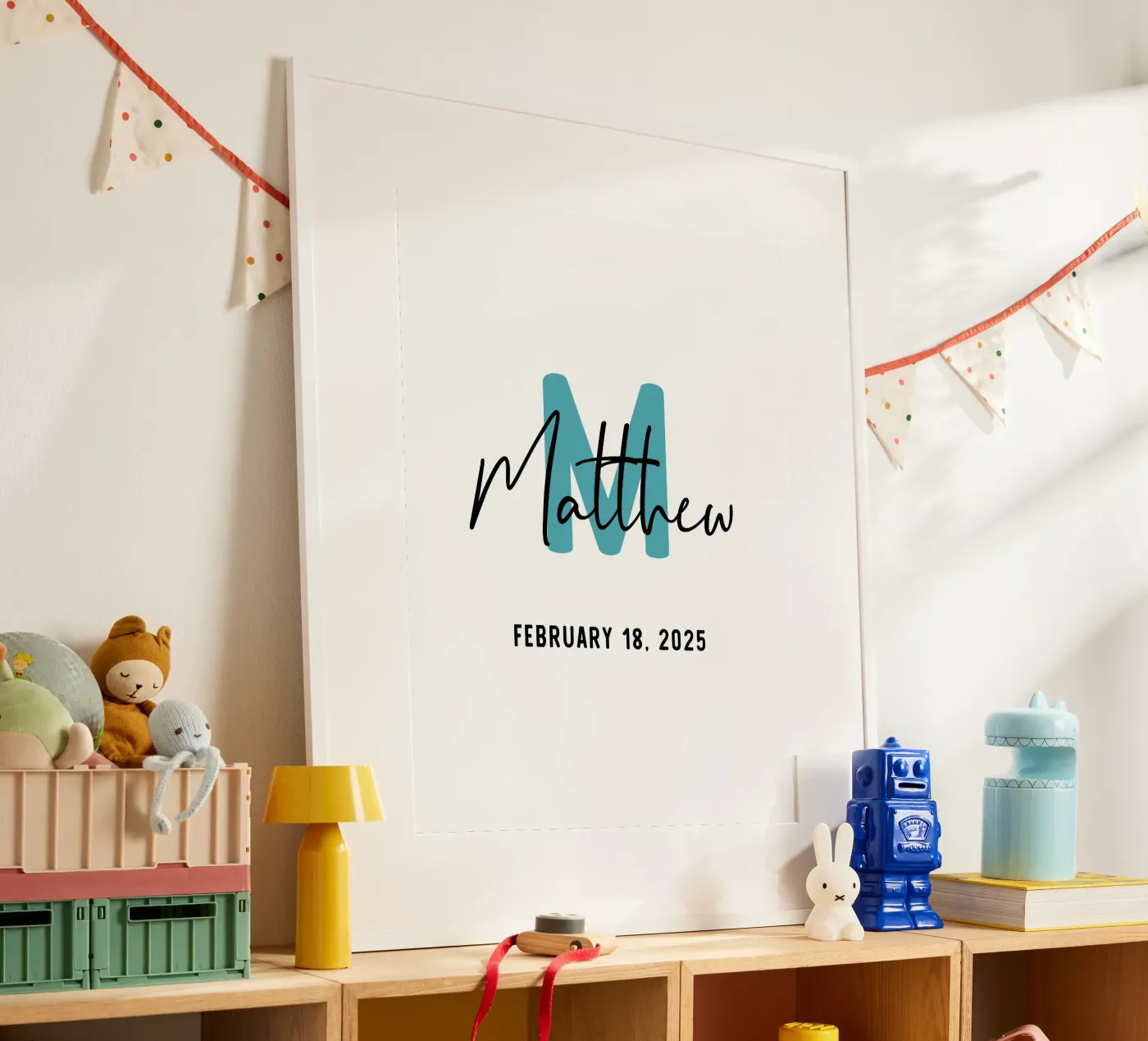 Personnalisé Nom initial personnalisé poster de Shark Printables