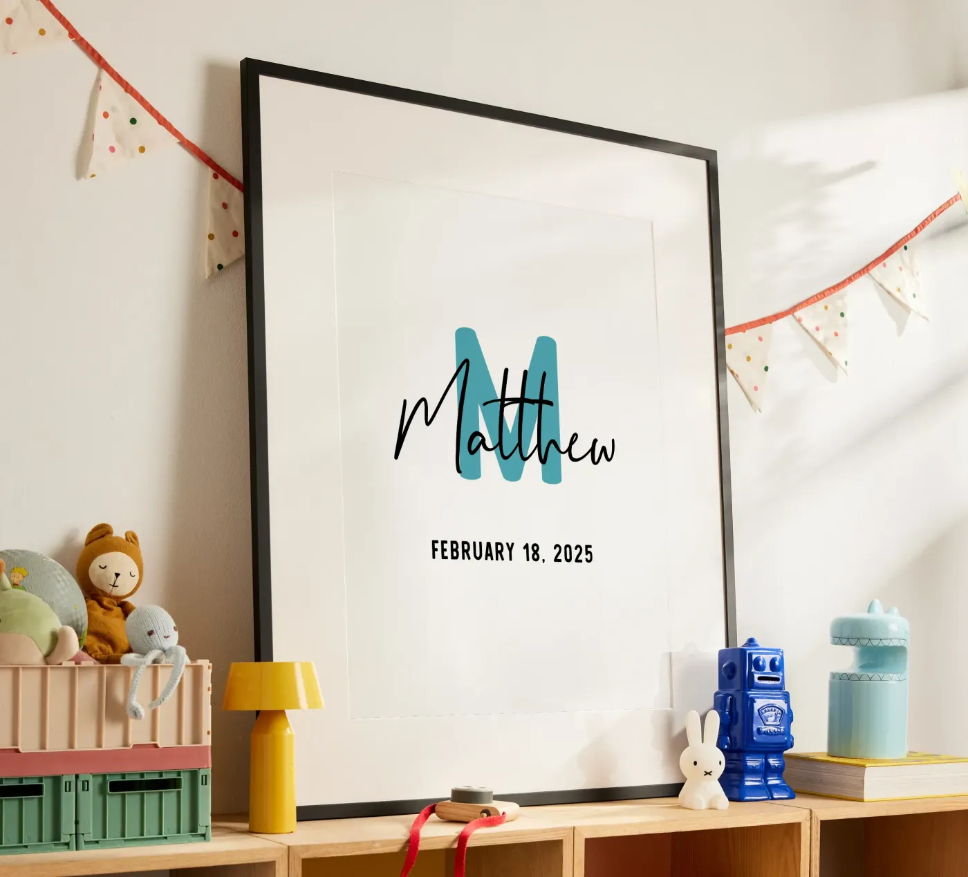 Personnalisé Nom initial personnalisé poster de Shark Printables