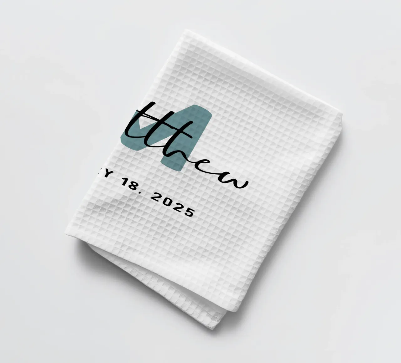 Personalisierter Name mit Initialen Geschirrtuch von Shark Printables